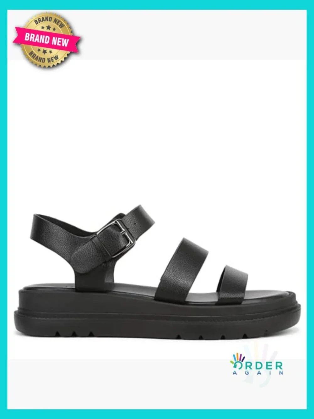 Platform Sandals with Contour Plus Footbed Cushioning Adjustable Buckle Straps